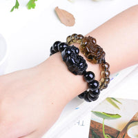 Thumbnail for Feng Shui PIXIU Crystal Natural Stone Lucky Amulet Obsidian Bracelet-Your Soul Place