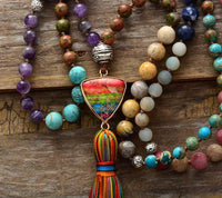 Thumbnail for Chakra Hopes Triangle Pendant Tassel Necklace-Your Soul Place