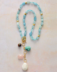 Thumbnail for Bygone Era Aquamarine Beads Necklace-Your Soul Place