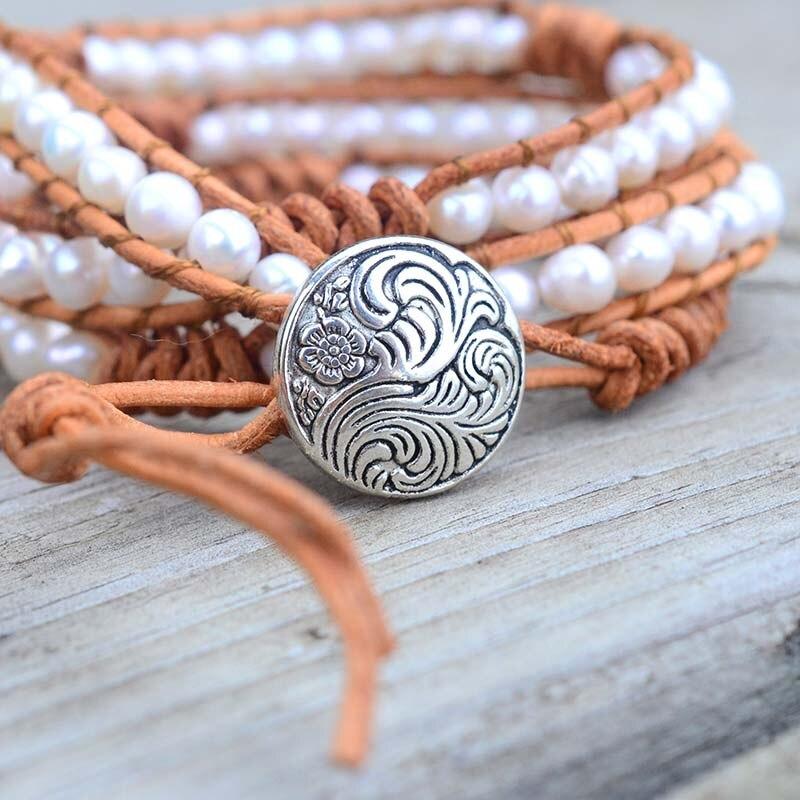 The Elegant Calming Natural Pearl Wrap Bracelet-Your Soul Place