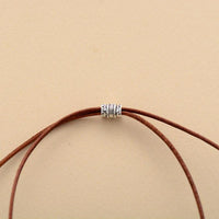 Thumbnail for Love Rose Quartz Pendant Leather Necklace-Your Soul Place