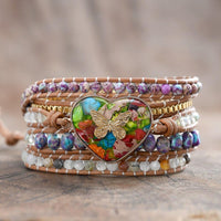 Thumbnail for Butterfly Always In Heart Jasper Wrap Bracelet-Your Soul Place