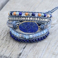 Thumbnail for Peace Within Lapis Lazuli Stone Wrap Bracelet-Your Soul Place