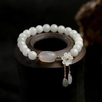 Thumbnail for Shell Flower Bloom Jade & Agate Bracelet-Your Soul Place