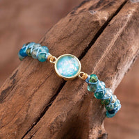 Thumbnail for Blue Round Opal Bracelet-Your Soul Place