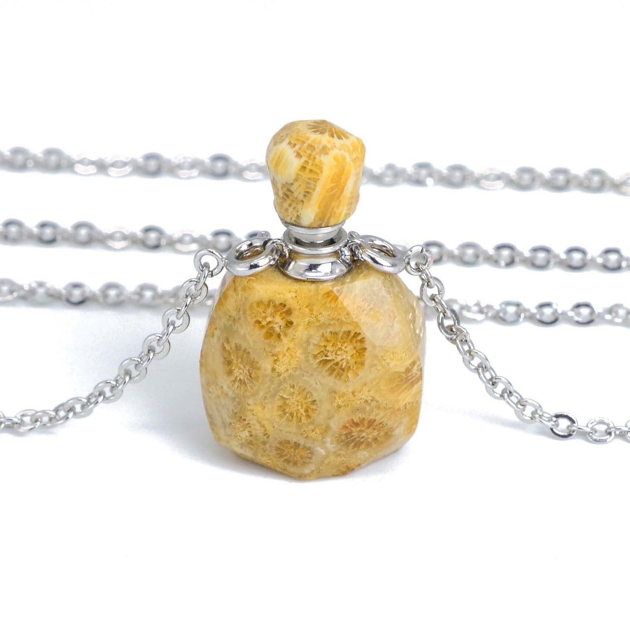 Be Still Chrysanthemum Perfume Bottle Pendants Necklace-Your Soul Place