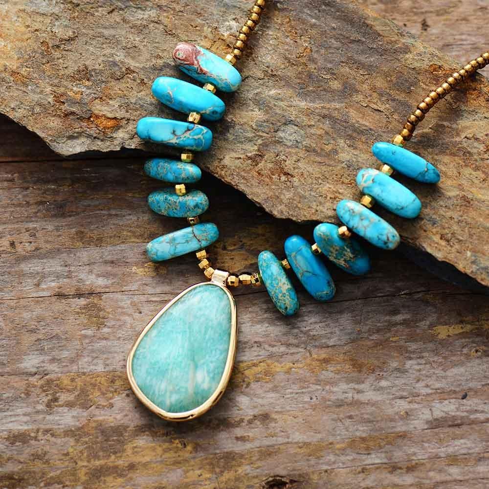 Daily Affirmations Amazonite Necklace-Your Soul Place