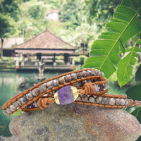Thumbnail for Paradise Island  Amethyst And Jasper Wrap Bracelet-Your Soul Place