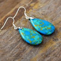 Thumbnail for Vast of Ocean Turquoise Teardrop Earrings-Your Soul Place