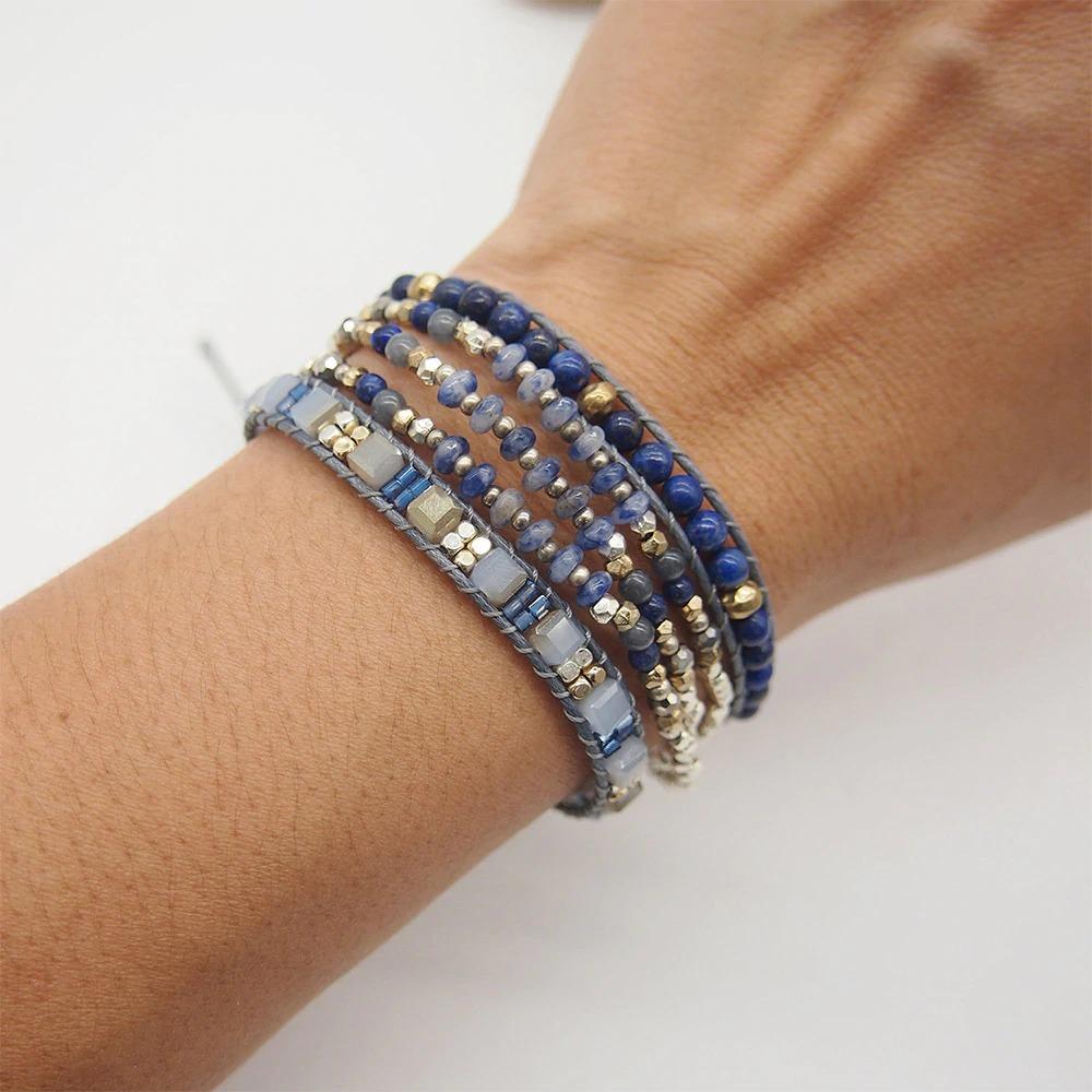 Purification Lapis Lazuli & Blue Aventurine Wrap Bracelet-Your Soul Place