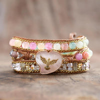 Thumbnail for Peace And Love Rose Quartz Wrap Bracelet-Your Soul Place