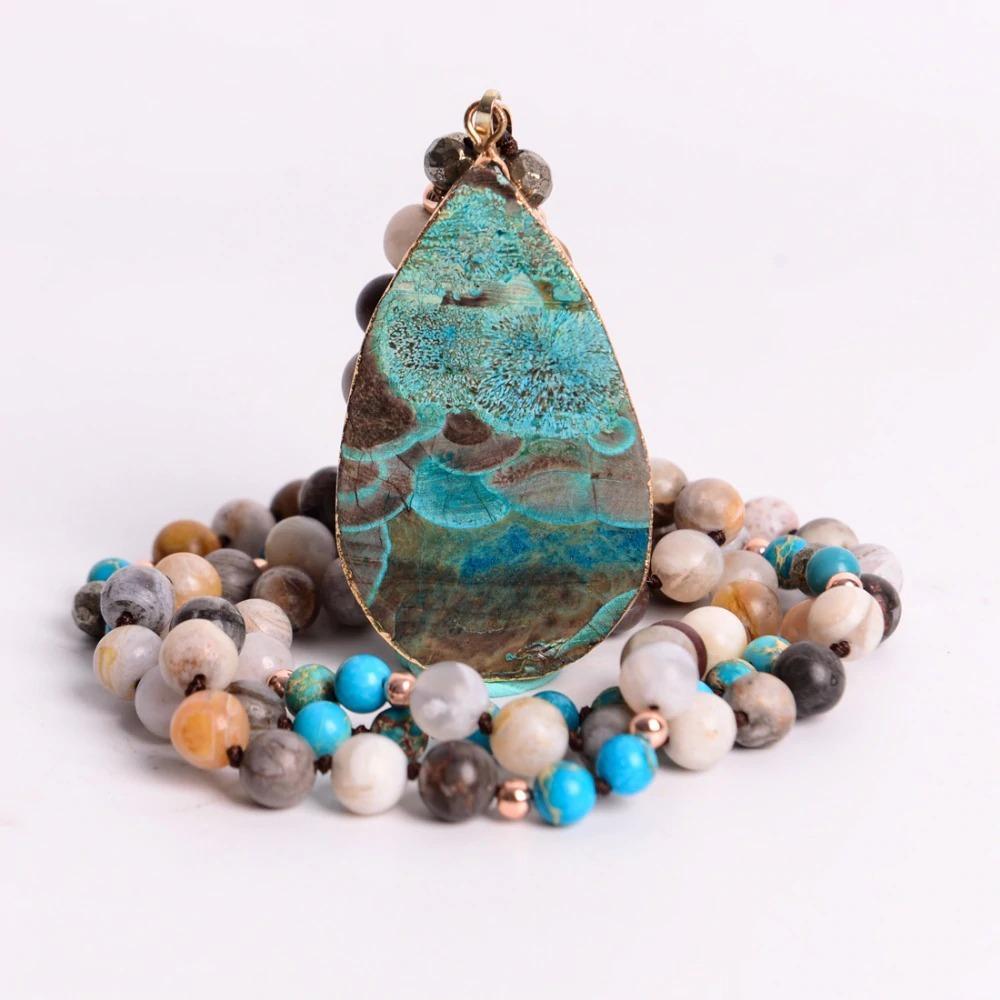 Calming Ocean Jasper Inspiration Necklace-Your Soul Place