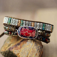 Thumbnail for Moon Eclipse Jasper Wrap Bracelet-Your Soul Place