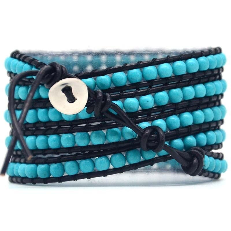 Aurora Boreal Turquoise Wrap Bracelet-Your Soul Place