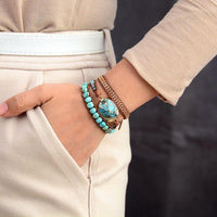 Thumbnail for Calming Turquoise Wrap Bracelet-Your Soul Place
