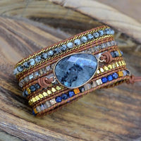 Thumbnail for Black Labradorite Protective Wrap Bracelet-Your Soul Place