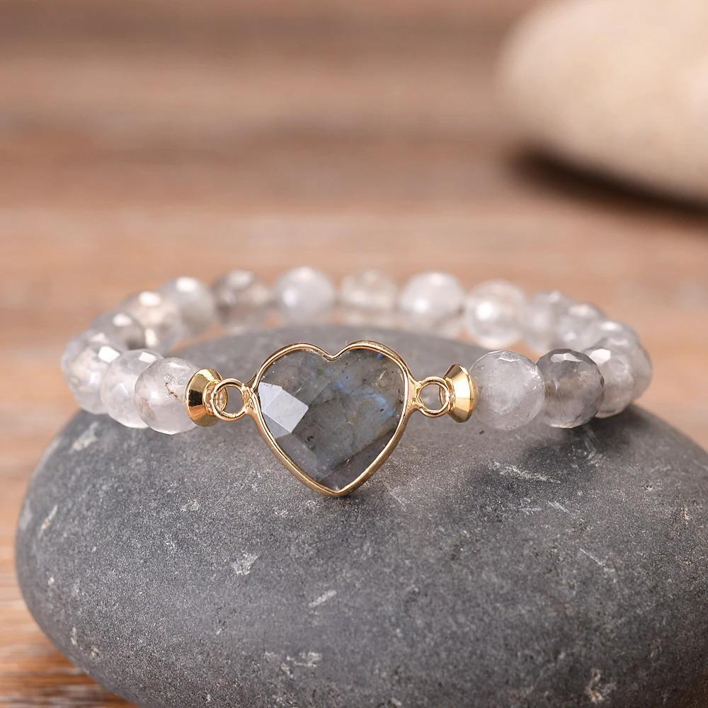 The Calm Nature Labradorite Heart Love Bracelet-Your Soul Place