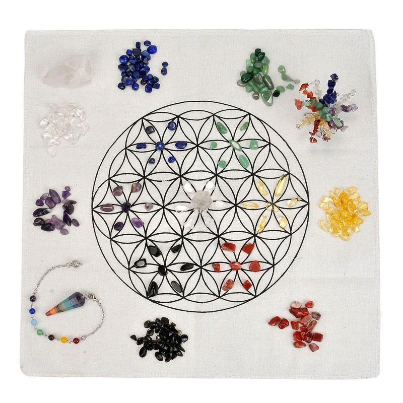 7 Chakra Flower of Life Crystal Grid Kit-Your Soul Place