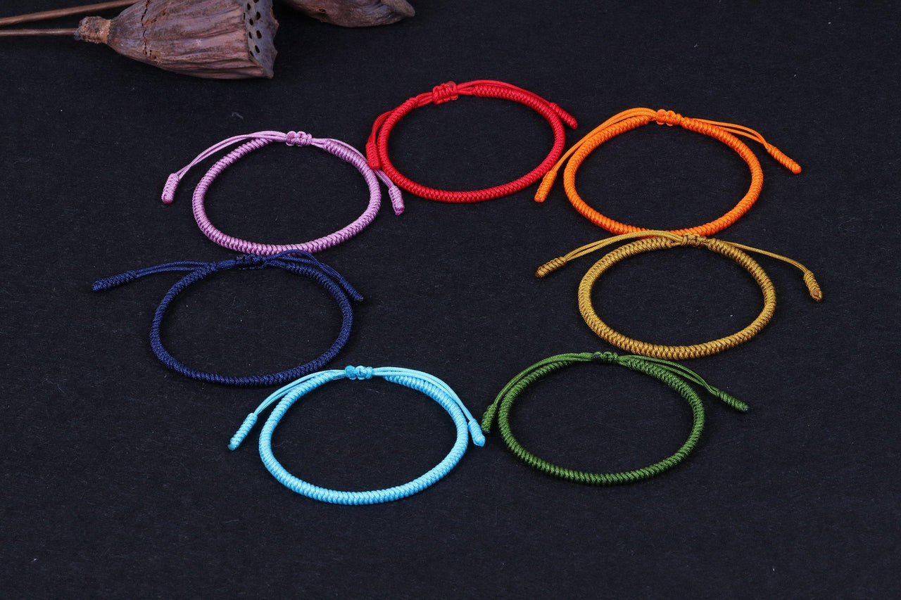 7 Chakra Lucky Handmade Buddhist Knots Rope Bracelet-Your Soul Place