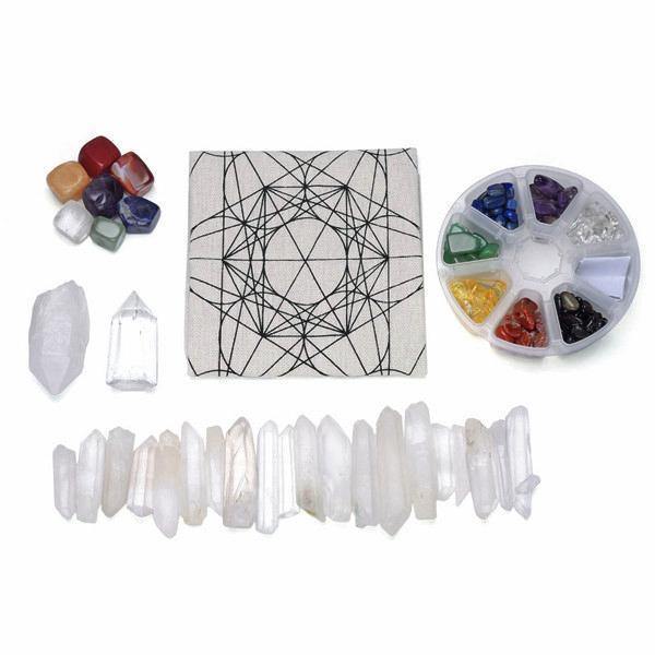 7 Chakra Metatrons Cube Crystal Grid Kit-Your Soul Place