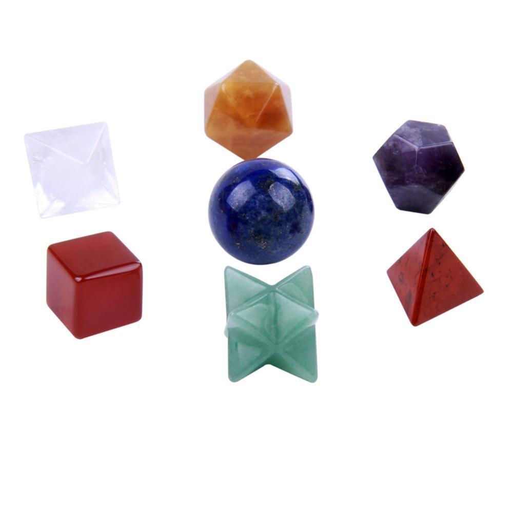 7 Chakra Platonic Solids Sacred Geometry Set-Your Soul Place