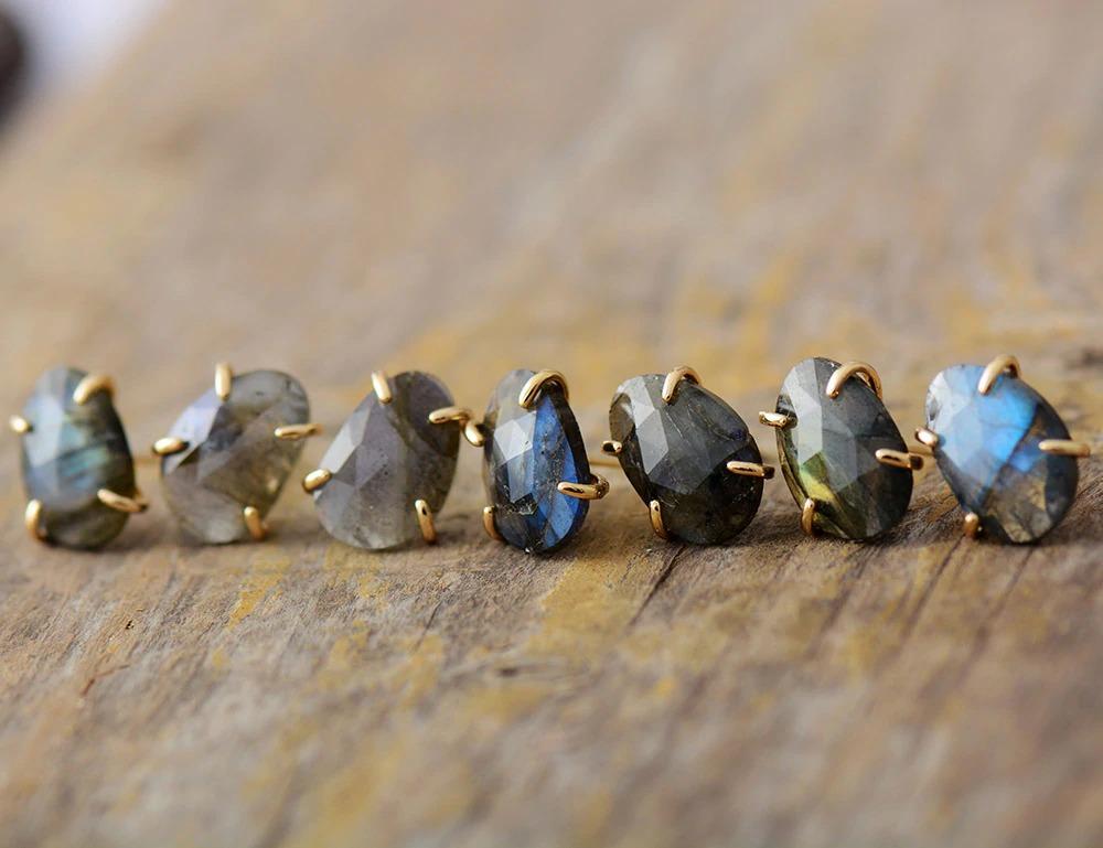 Faceted Labradorite Earrings-Your Soul Place