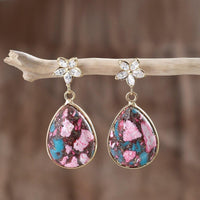 Thumbnail for Pink Floral Jasper Earrings-Your Soul Place