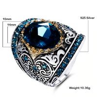 Thumbnail for Blue Gemstone Sterling Silver Ring-Your Soul Place