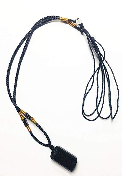 Natural Black Tourmaline Protection Pendant Necklace-Your Soul Place