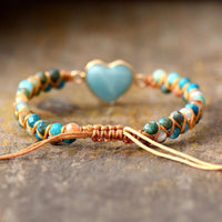 Thumbnail for Blue Sky Heart Amazonite Bracelet-Your Soul Place