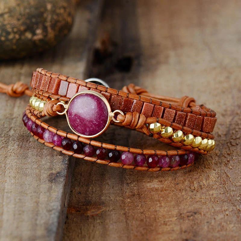 Natural Goldstone Precious Wrap Bracelet-Your Soul Place