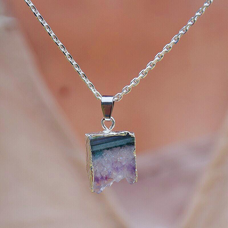Natural Amethyst Raw Necklace-Your Soul Place
