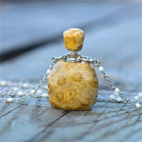 Thumbnail for Be Still Chrysanthemum Perfume Bottle Pendants Necklace-Your Soul Place