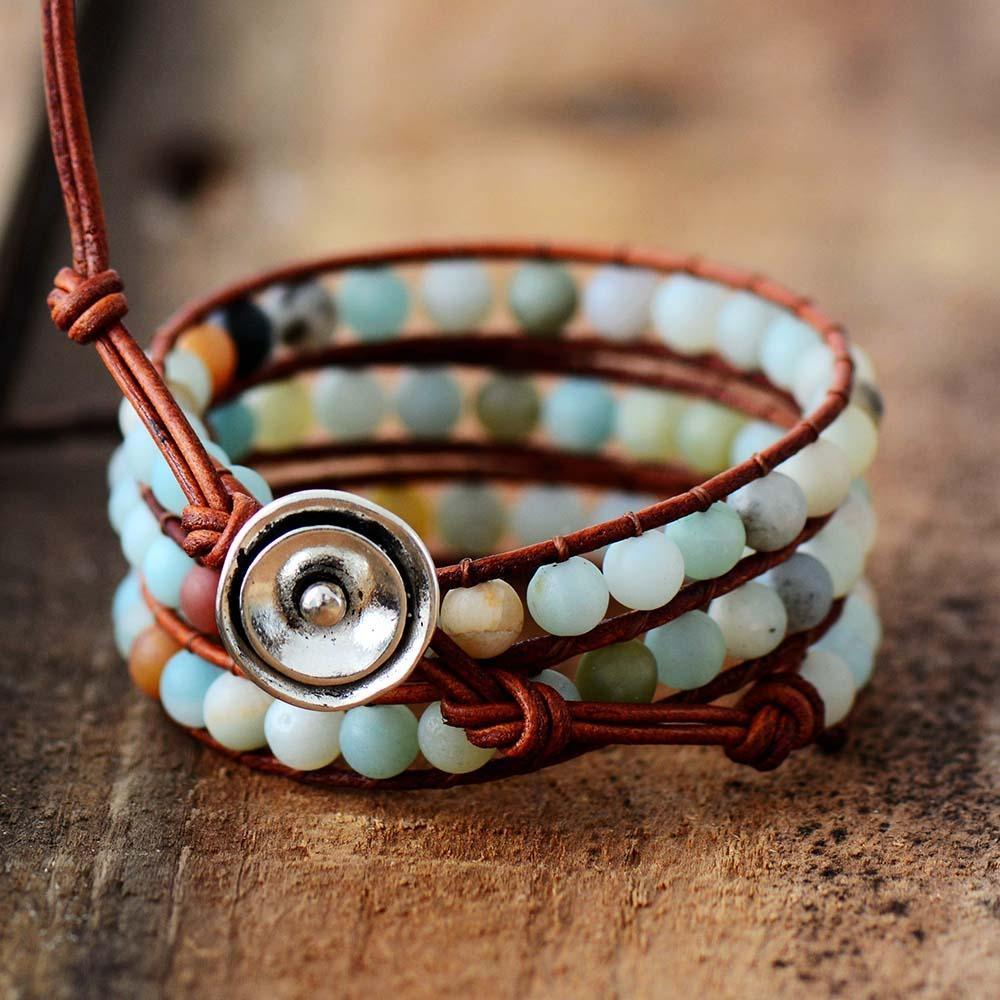 Inner Peace Amazonite Wrap Bracelet-Your Soul Place