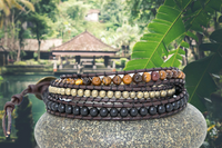 Thumbnail for Self Confidence Tiger Eye And Black Onyx Wrap Bracelet-Your Soul Place