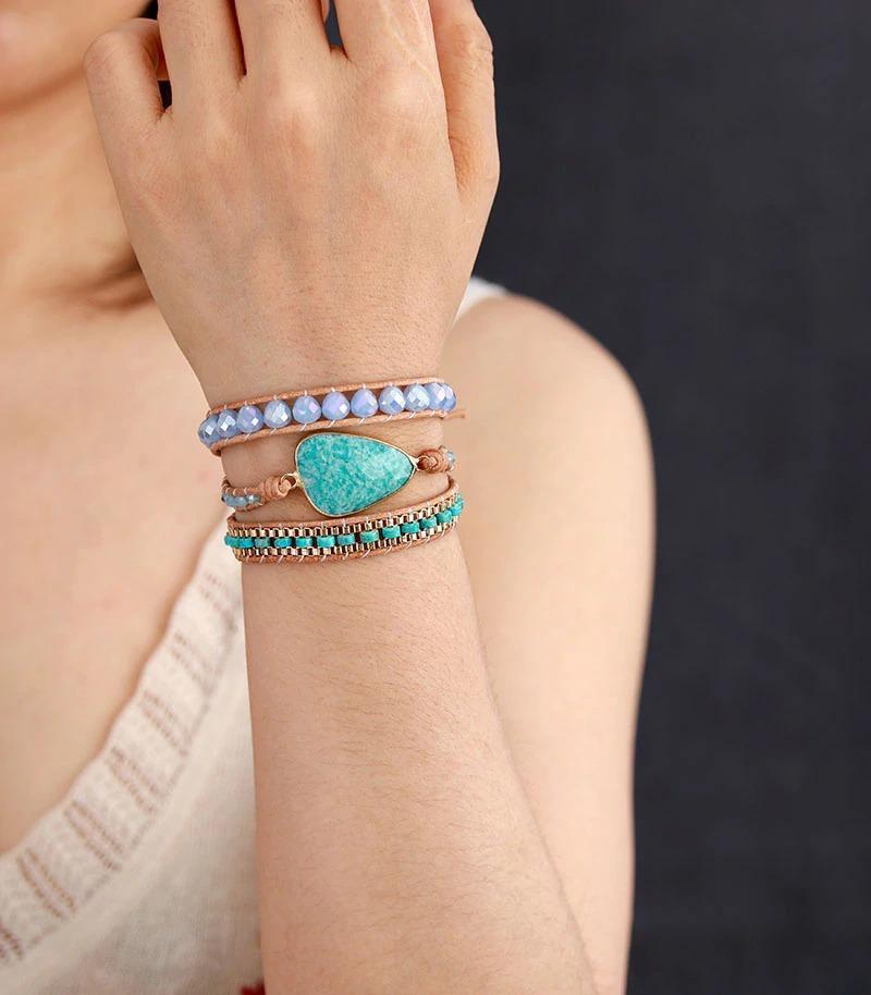 Soothing Amazonite Wrap Bracelet-Your Soul Place