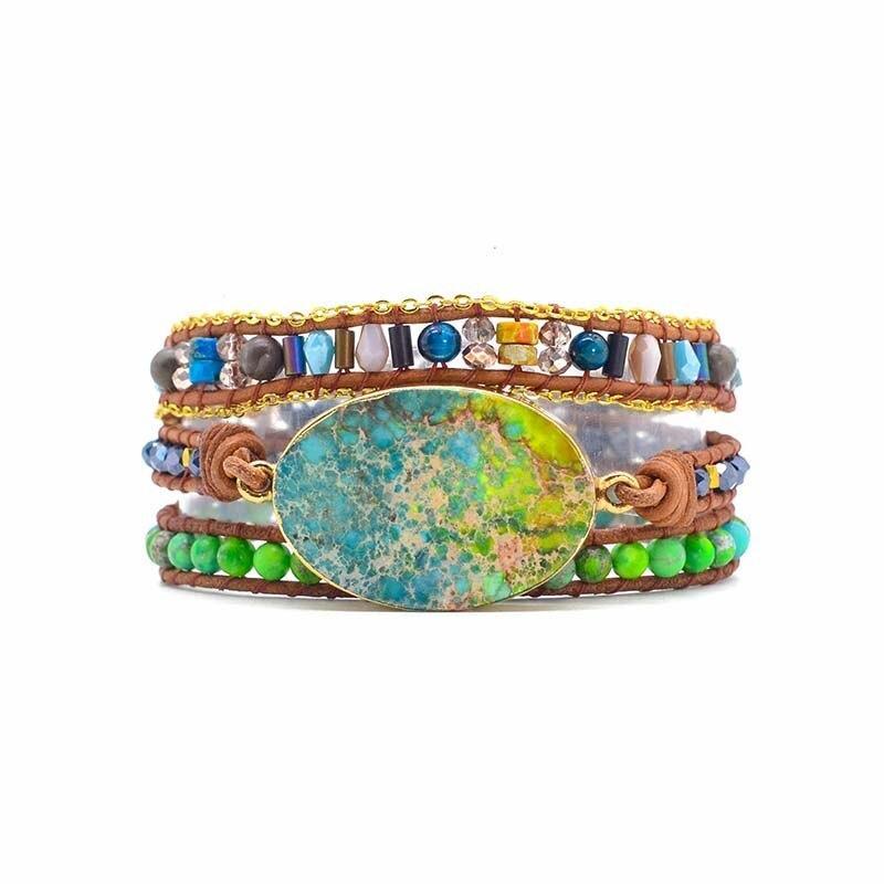 Take Me To Nature Imperial Jasper Wrap Bracelet-Your Soul Place