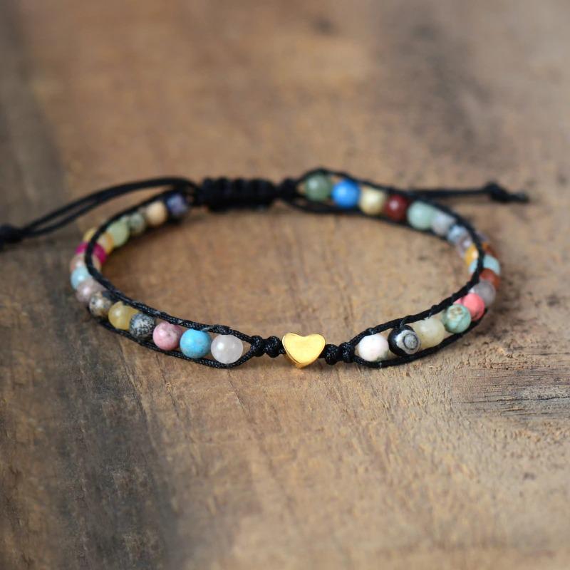 Heart Of Gold Mixed Stone Bracelet-Your Soul Place