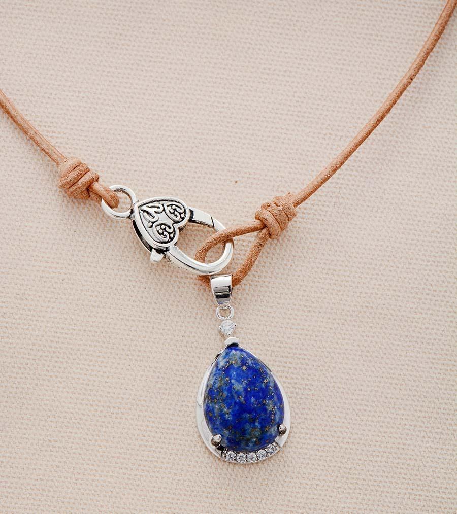 Lapis Lazuli Teardrop Choker Necklace-Your Soul Place