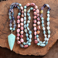 Thumbnail for Amazonite Peace Shield Necklace-Your Soul Place