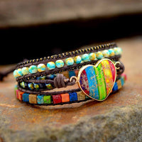 Thumbnail for Chakra Starlight And Love Jasper Wrap Bracelet-Your Soul Place