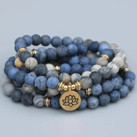 Thumbnail for Picasso Jasper & Blue Stone Mala Beads Bracelet/Necklace-Your Soul Place