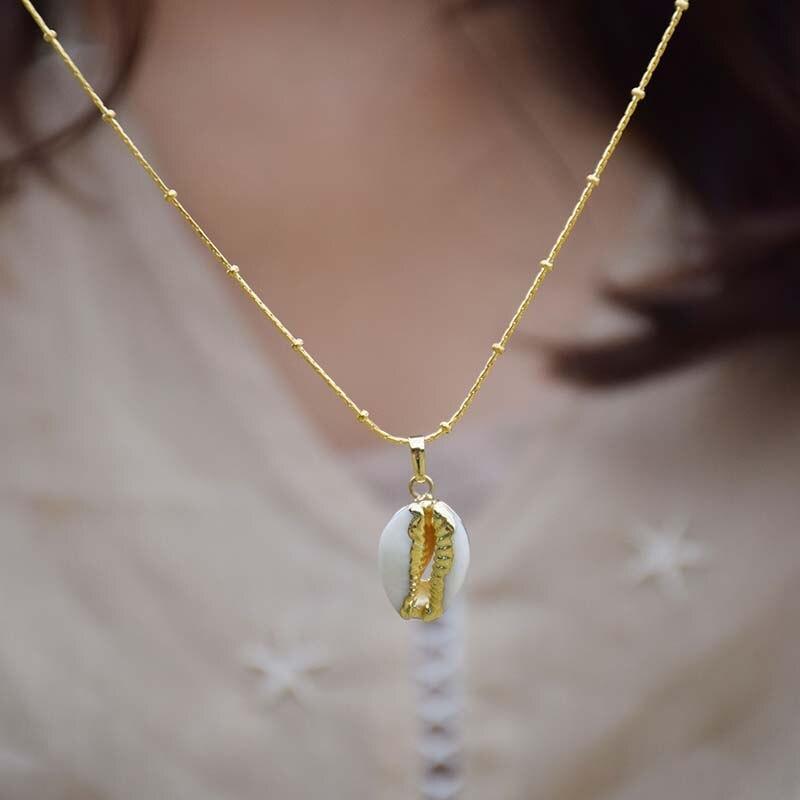 The Harmony Natural Shell Pendant Necklace-Your Soul Place