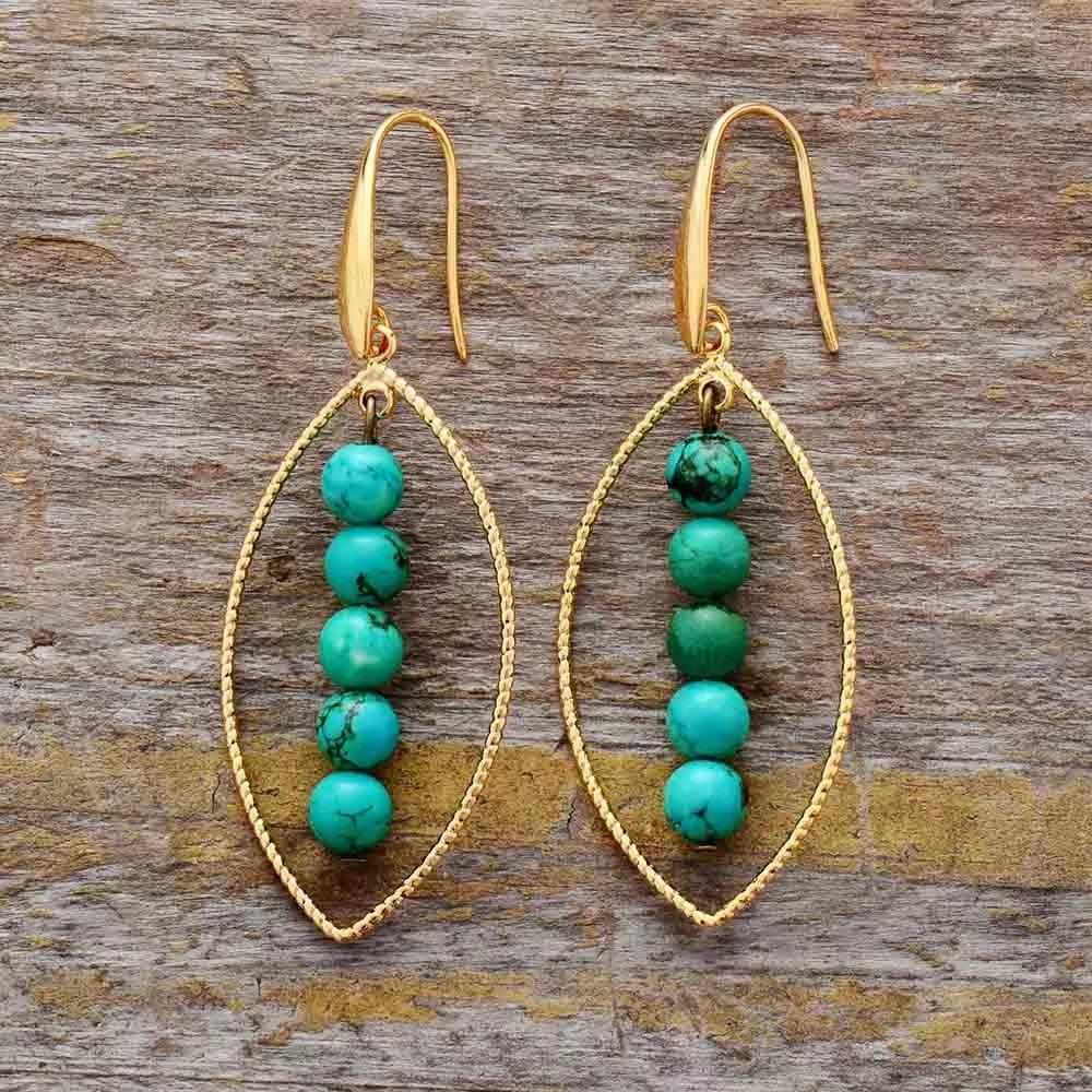 Branches In Bloom Turquoise Earrings-Your Soul Place