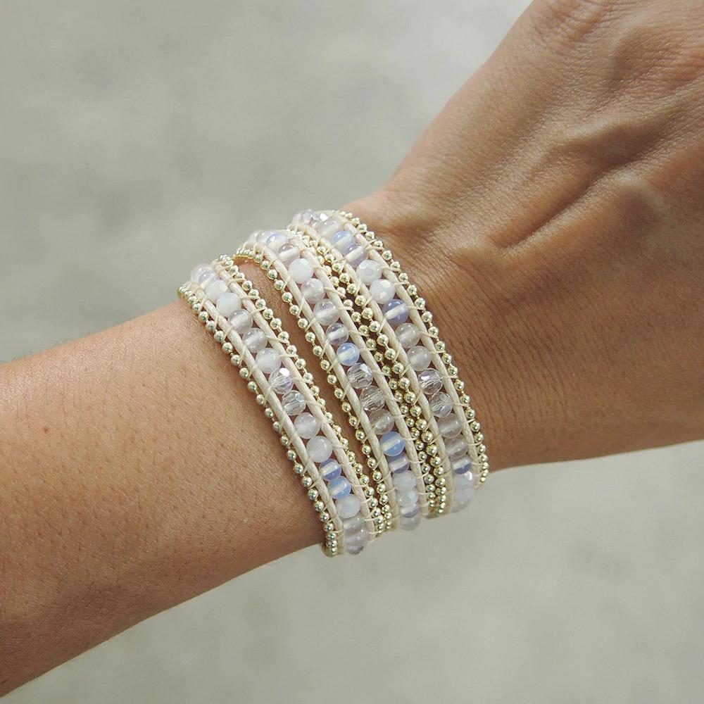 Ice Queen White Jade Wrap Bracelet-Your Soul Place