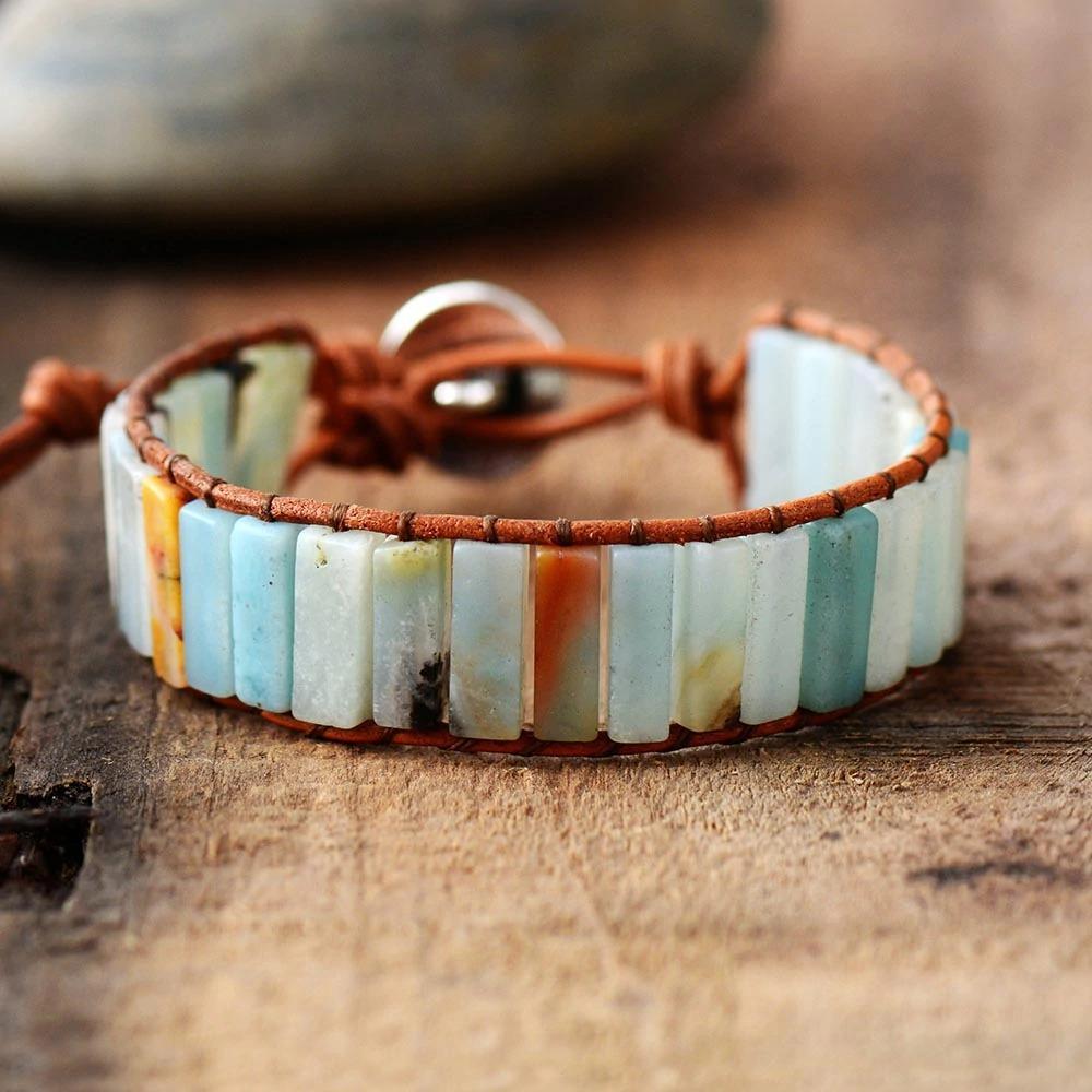 Amazonite Stone Tree Of Life Bracelet-Your Soul Place