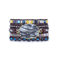 Thumbnail for Zebra Jasper Wrap Bracelet-Your Soul Place