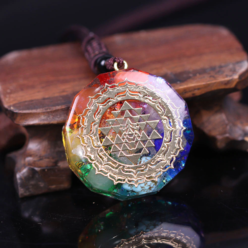 Magic sri yantra online orgonite chakra pendant