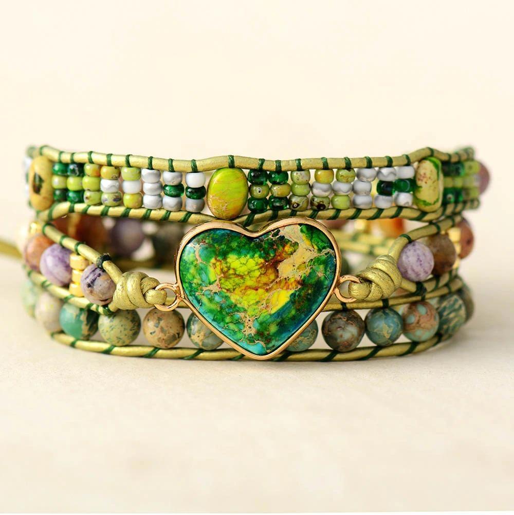 Love Nature Jasper Wrap Bracelet-Your Soul Place