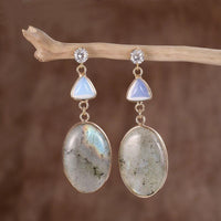 Thumbnail for Midsummer Night Labradorite Drop Earrings-Your Soul Place